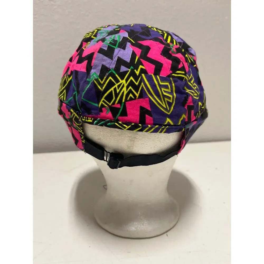 Unbranded 80's 90's Retro Geometric Purple Adjustable Strapback Hat Cap